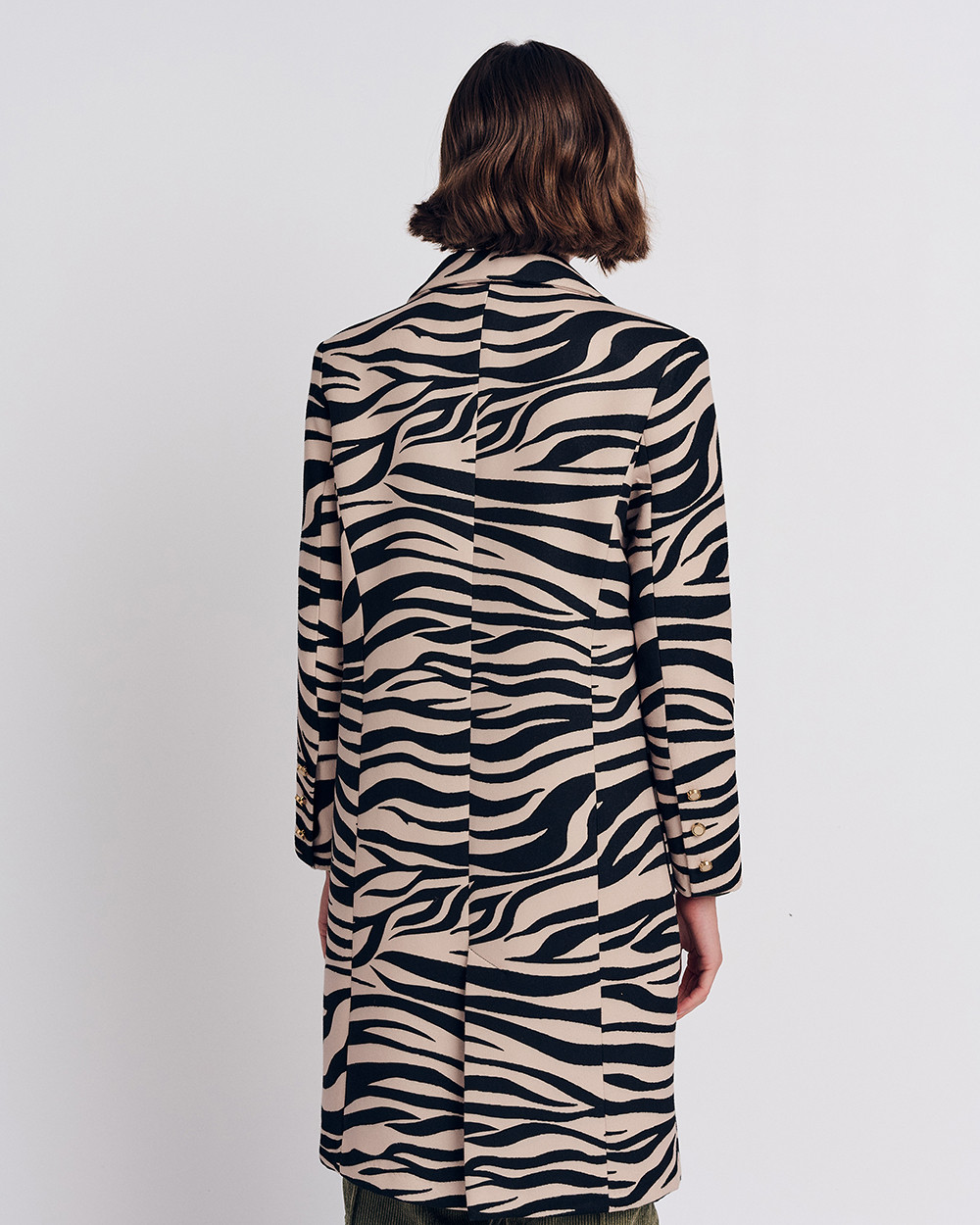 Παλτό animal print midi