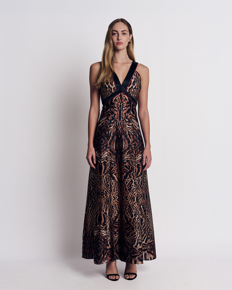 Φόρεμα animal print maxi